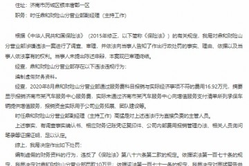 编制虚假财务资料鼎和财险山东分公司营业部被罚10万元