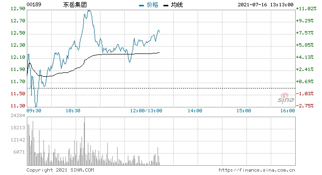 东岳集团大涨逾11%续创历史新高价